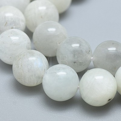 Natural White Moonstone Beads Strands G-F674-08-8mm-1