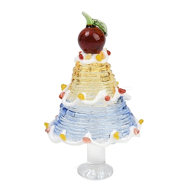 Handmade Lampwork Christmas Tree Ornaments LAMP-C026-06E-1