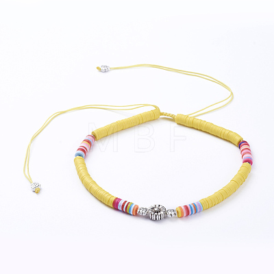 Adjustable Nylon Cord Braided Beaded Necklaces NJEW-JN02727-1