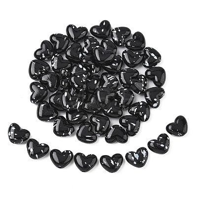 50Pcs Spray Painted Opaque Acrylic Beads MACR-YW0003-59B-1