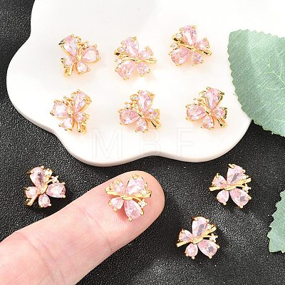 SHEGRACE Butterfly Brass Micro Pave Cubic Zirconia Spacer Bars XGRQ5K537-825G-A-1