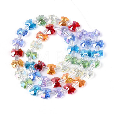 Electroplate Transparent Glass Beads Strands EGLA-N025-02-A01-1