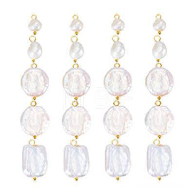 20Pcs 5 Style Natural Pearl Pendants PALLOY-PH01822-1