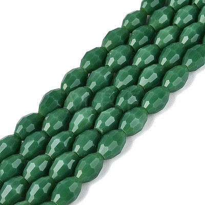 Opaque Solid Color Glass Beads Strands GLAA-N071-01A-C08-1