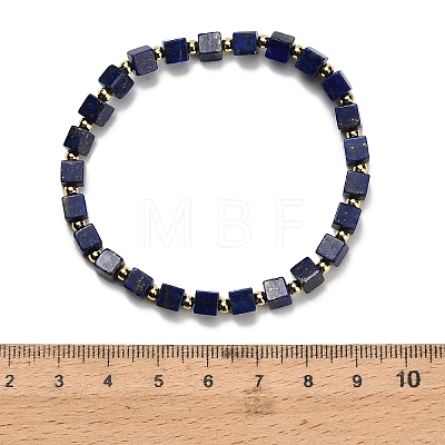 Natural Lapis Lazuli Beads Stretch Bracelets BJEW-F523-02A-1
