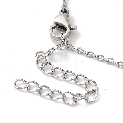 Non-Tarnish 304 Stainless Steel Cable Chain Bowknot Pendant Necklaces NJEW-Z041-03P-02-1