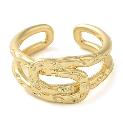 Brass Open Cuff Rings for Women RJEW-Z070-07G-01-1