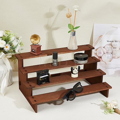 4-Tier Wood Organizer Display Riser Rack ODIS-WH0329-97-1