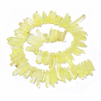 Natural Crackle Quartz Crystal Dyed Beads Strands G-I345-05C-1