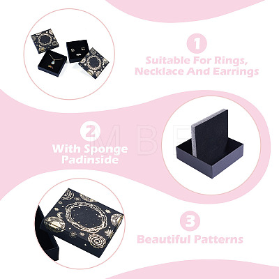 10Pcs Sun Moon Star Printed Cardboard Gift Boxes CBOX-TA0001-21A-1