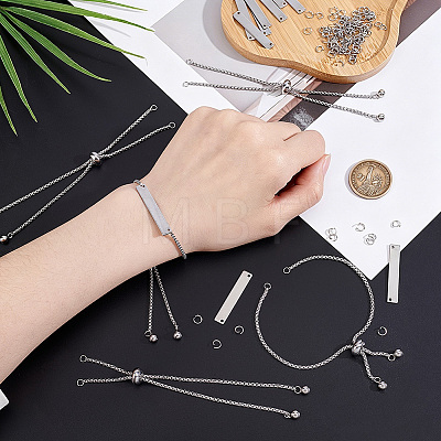 DIY 304 Stainless Steel Slider Bracelets Making Kits DIY-BBC0003-17-1