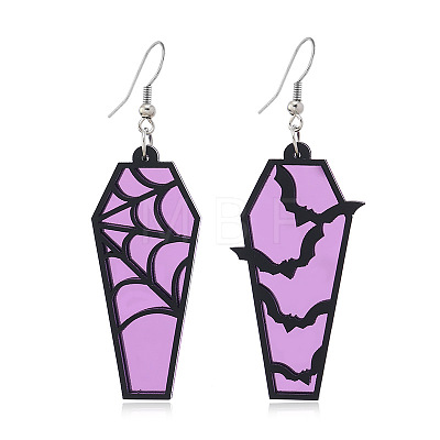 Halloween Coffin Acrylic Dangle Earrings FS-WG35652-04-1