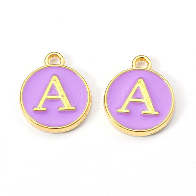Golden Plated Alloy Enamel Charms X-ENAM-S118-10A-1
