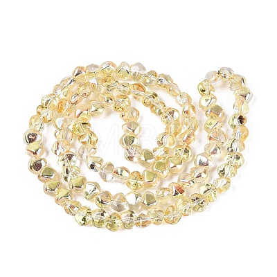 Electroplate Transparent Glass Beads Strands EGLA-Q133-01A-11-1
