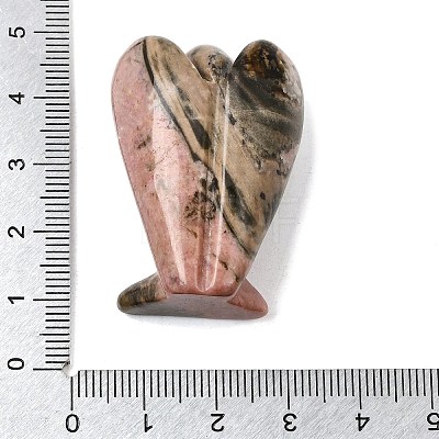 Natural Rhodonite Angel Figurine DJEW-N006-01A-14-1