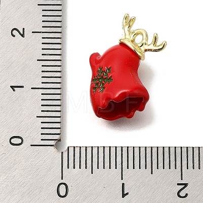 Christmas Theme Alloy Enamel Pendants ENAM-B025-01F-04G-1