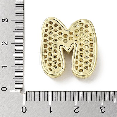 Rack Plating Brass Micro Pave Clear Cubic Zirconia Pendants KK-R163-05M-G-1