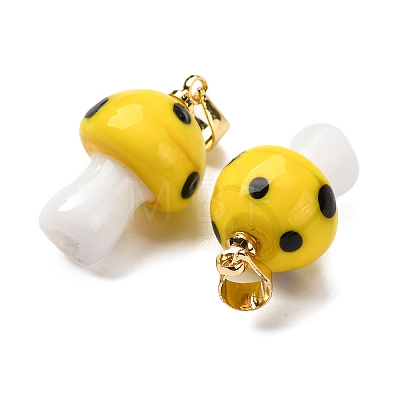 Handmade Lampwork Pendants LAMP-S069-08G-08-1
