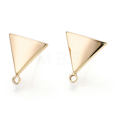 Brass Stud Earring Findings KK-T029-09G-1