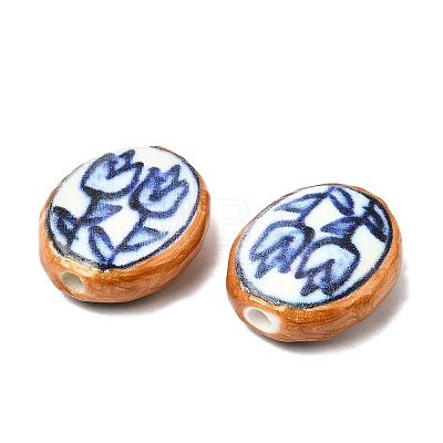 Handmade Porcelain Beads PORC-Z010-01G-1