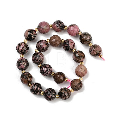 Natural Rhodonite Beads Strands G-C249-A18-16mm-1