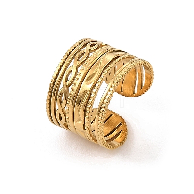 Brass Wide Band Cuff Open Rings KK-CBA8D1E-04G-1