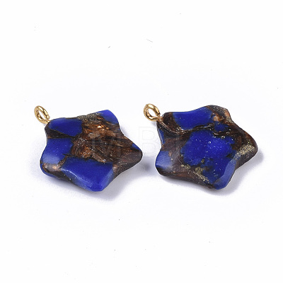 Assembled Synthetic Imperial Jasper and Bronzite Pendants G-S366-002C-1