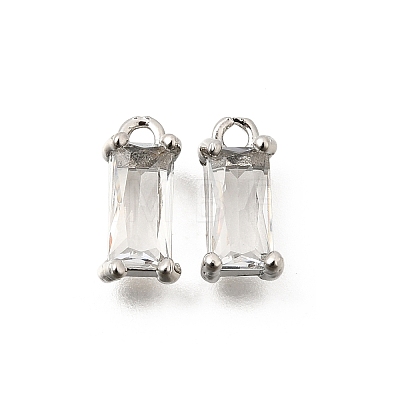 Brass Glass Pendants KK-Z156-02P-01-1