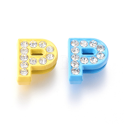 Alloy Letter Slide Beads ZP14-P-1