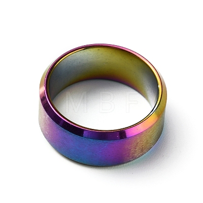 Titanium Steel Wide Band Finger Rings for Women Men RJEW-WH0009-13A-M-1