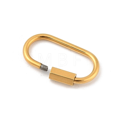 Ion Plating(IP) 304 Stainless Steel Screw Carabiner Lock Charms X-STAS-H107-04D-G-1