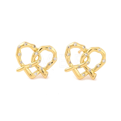 Brass Stud Earrings for Women EJEW-U015-22G-01-1