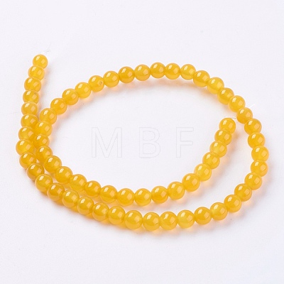 Natural Agate Beads Strands G-G583-6mm-04-1