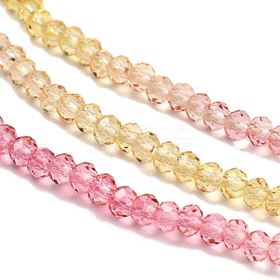 Transparent Painted Glass Beads Strands LS-DGLA-A034-T1mm-A07-1