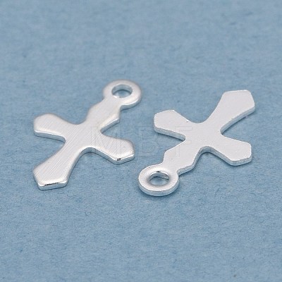 Brass Tiny Cross Charms KK-L205-09S-B-1