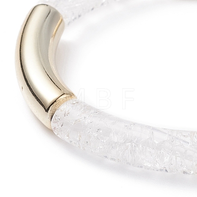 Acrylic Curved Tube Stretch Bracelet BJEW-JB08135-01-1