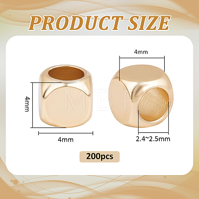 200Pcs Brass Spacer Beads KK-PH0014-97G-1