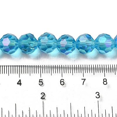 Electroplate Transparent Glass Beads Strands EGLA-A035-T10mm-L08-1