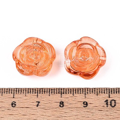 Baking Paint Transparent Glass Beads DGLA-N018-01H-1