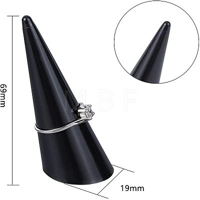 Acrylic Cone Shaped Finger Ring Display Stands RDIS-FG0001-03-1