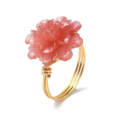 Synthetic Shell Dyed Finger Rings RJEW-JR01057-1