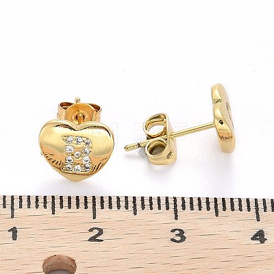 Brass Micro Pave Cubic Zirconia Stud Earrings EJEW-I234-01G-1