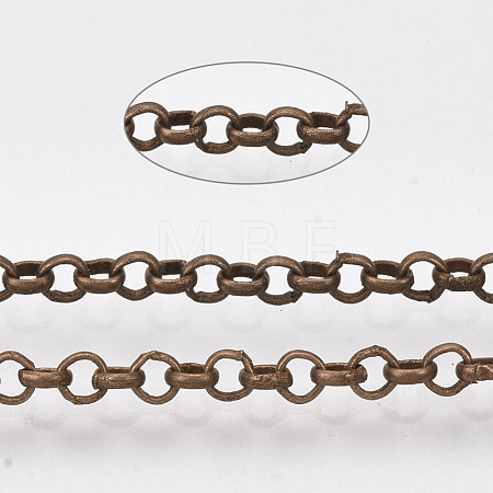 Soldered Brass Coated Iron Rolo Chains CH-S125-08B-R-1