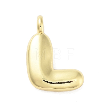 Rack Plating Brass Balloon Letter Pendants KK-C050-01G-L-1