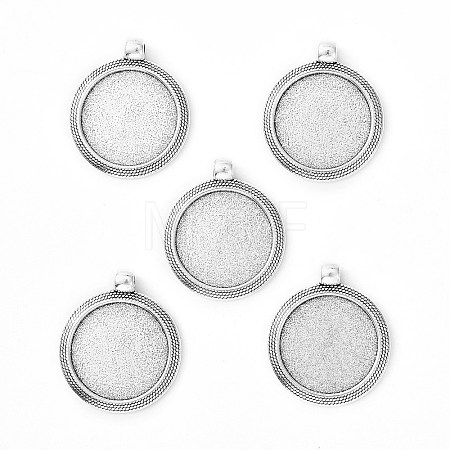 Tibetan Style Alloy Pendant Cabochon Settings LS-TIBEP-N003-71AS-1