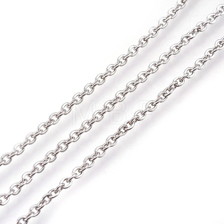 Tarnish Resistant 304 Stainless Steel Cable Chains CHS-R002-0.8mm-1