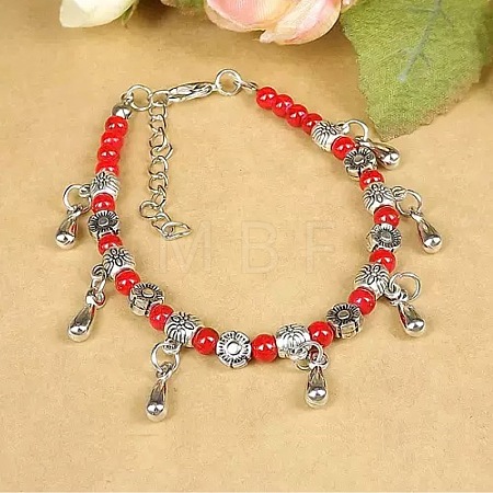 Bohemian Teardrop Alloy Charm Bracelets WG9243-3-1