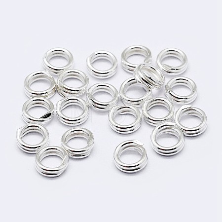 925 Sterling Silver Split Jump Rings STER-F036-01S-1x6mm-1