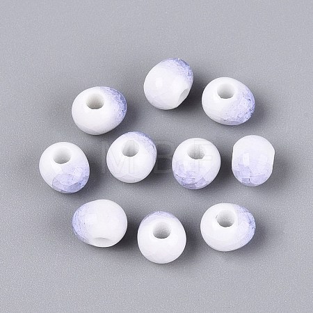 Handmade Crackle Porcelain Beads PORC-Q008-06A-04-1