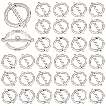 40Pcs 1-Hole Alloy Shank Buttons BUTT-MA0001-18P-1